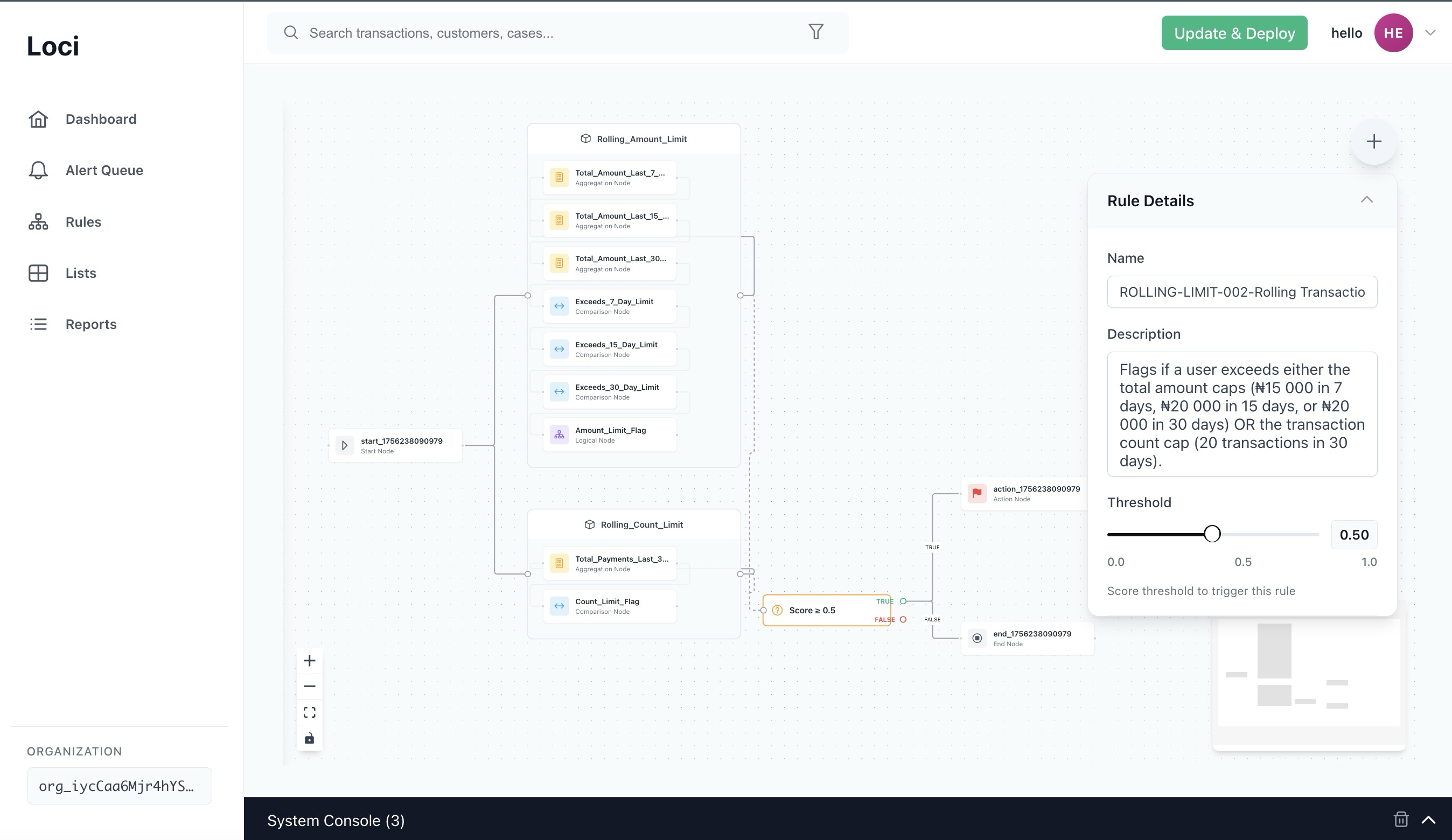 Loci Compliance Dashboard Screenshot